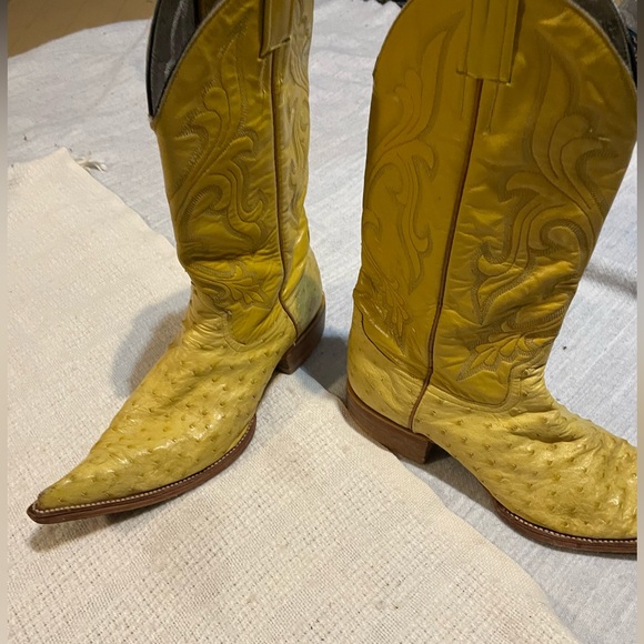 Bilbo Genuine Ostrich and Cow hide sz 10 Boots - Picture 4 of 7